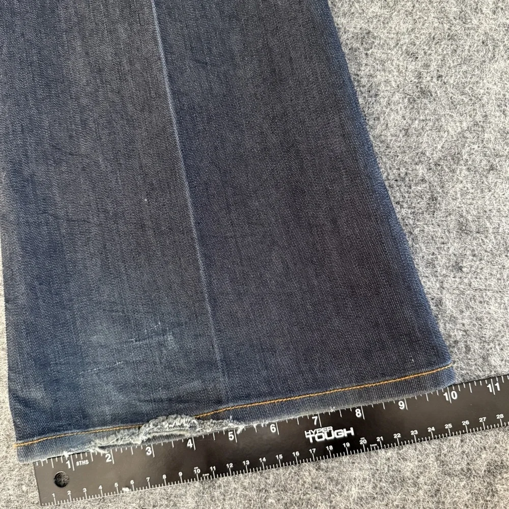 Lucky Brand Women's Size 4/27 Blue Dark Wash Charlie Flare Jeans USA Distressed - Picture 6 of 12